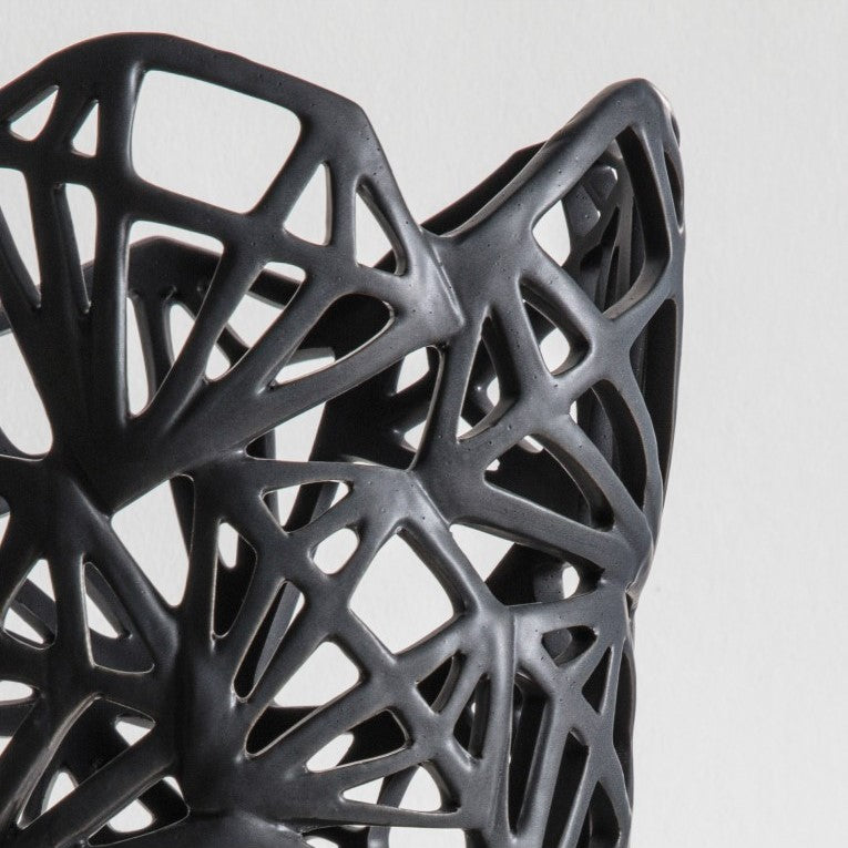 Geometric Vase with a Striking Cut-Out Design