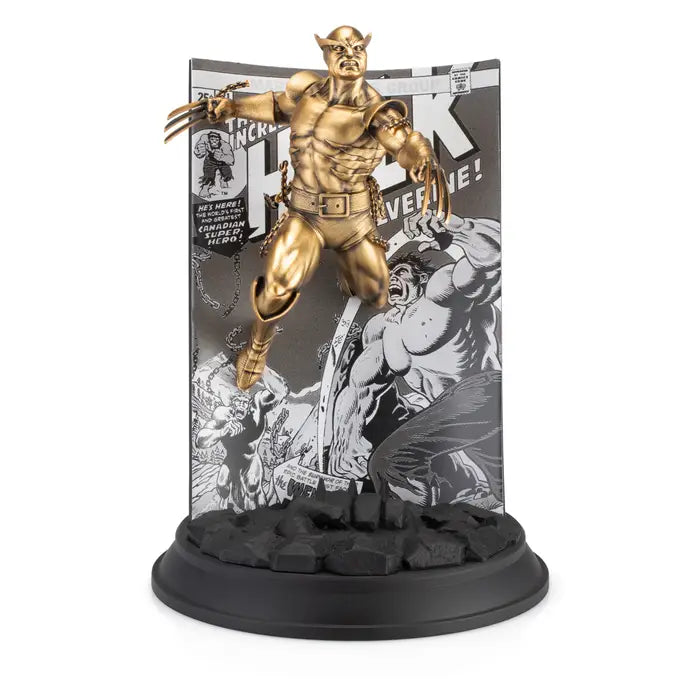 Gilt Wolverine The Incredible Hulk Volume 1 Pewter Figurine- Gold