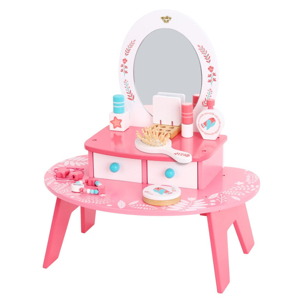 Girls 2 Drawer Pink Dressing Table Playset