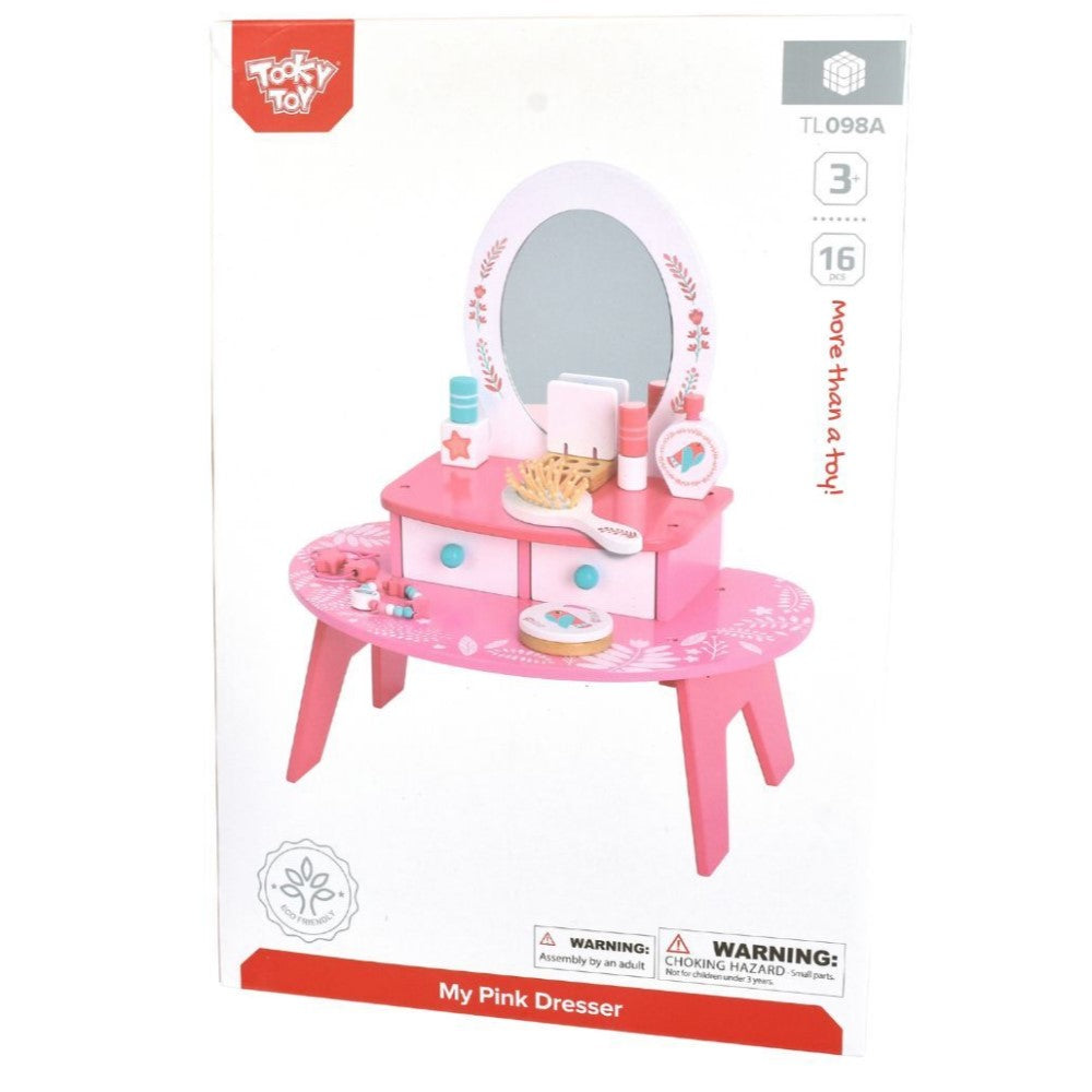 Girls 2 Drawer Pink Dressing Table Playset