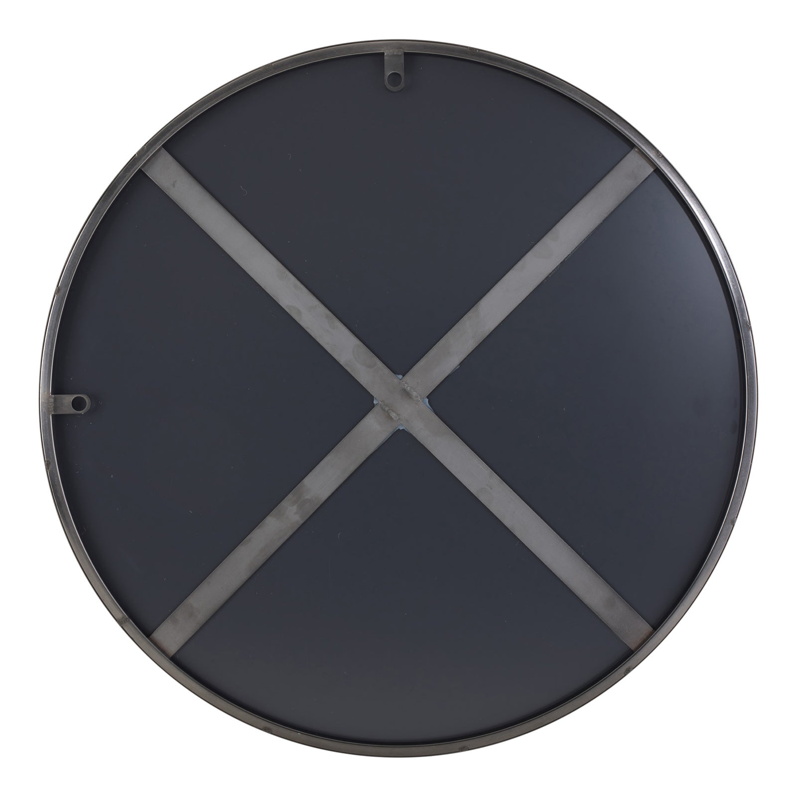 Glowing Glamour 60cm Iron Mirror - Gun Metal