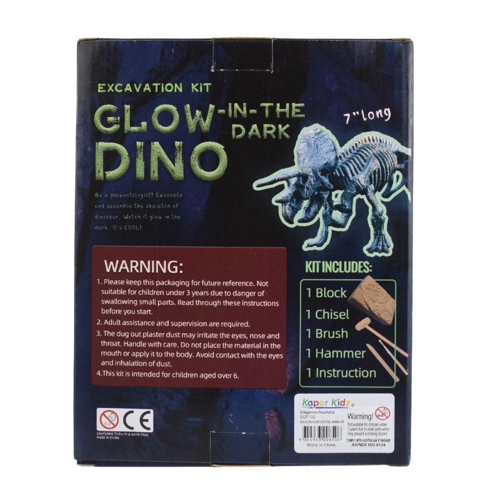 Glow in the Dark Triceratops Excavation Kit