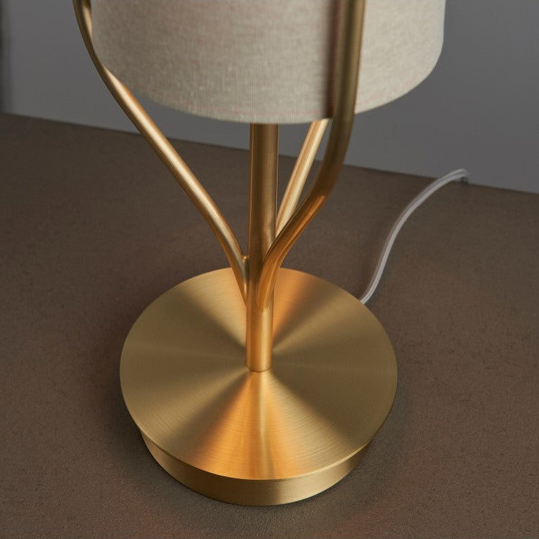 Golden Ambiance in Satin Brushed Gold Table Lamp