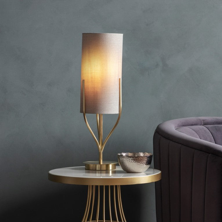 Golden Ambiance in Satin Brushed Gold Table Lamp