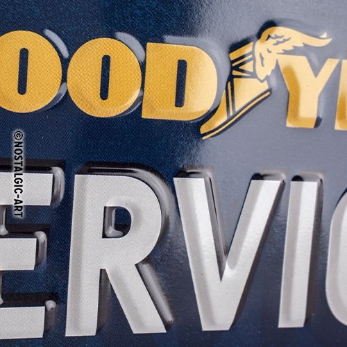 Goodyear - Service - Nostalgic-Art Hanging Sign - 10 x 20cm