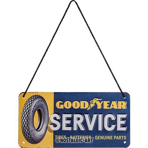 Goodyear - Service - Nostalgic-Art Hanging Sign - 10 x 20cm