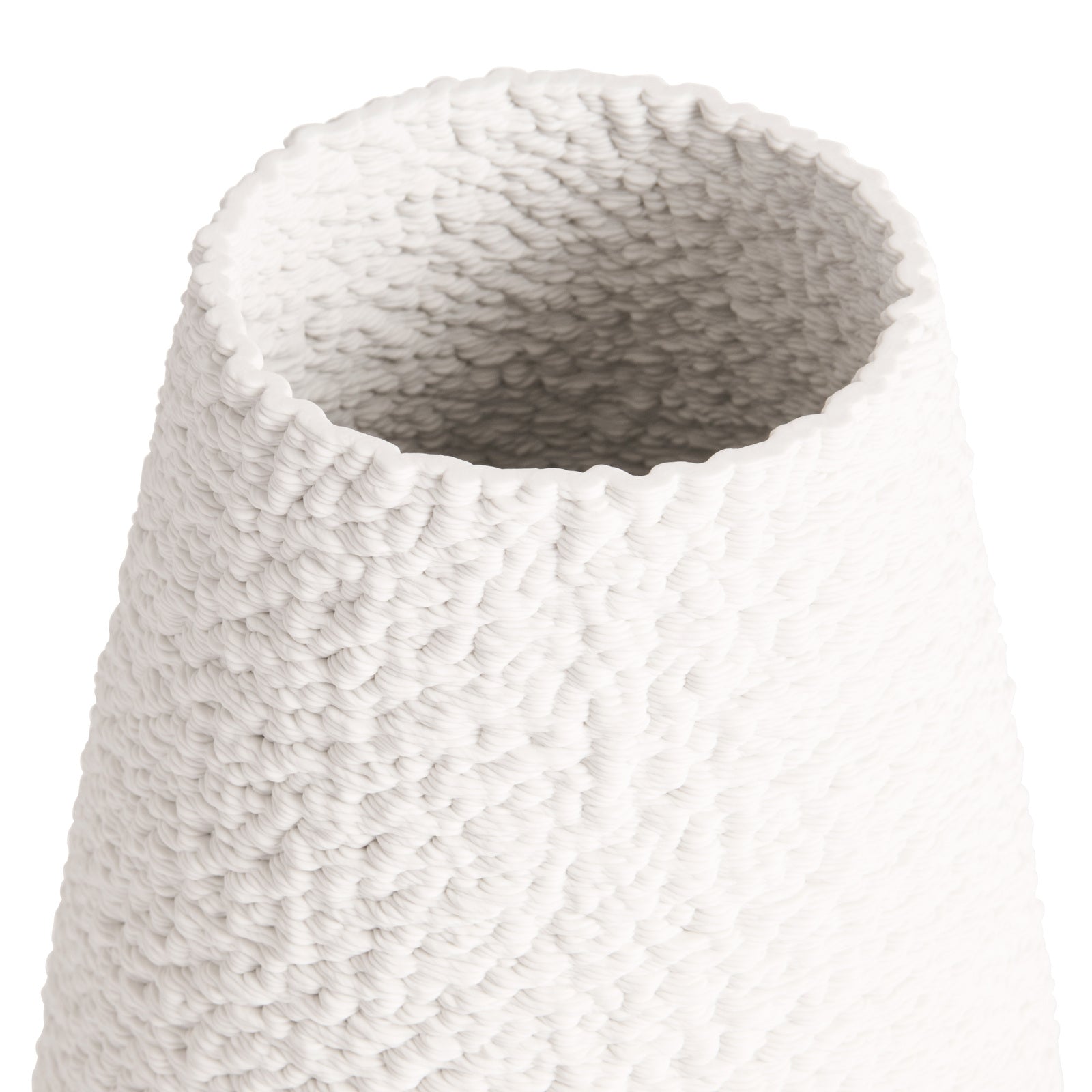 Graceful Design White Ceramic Vase - 32cms