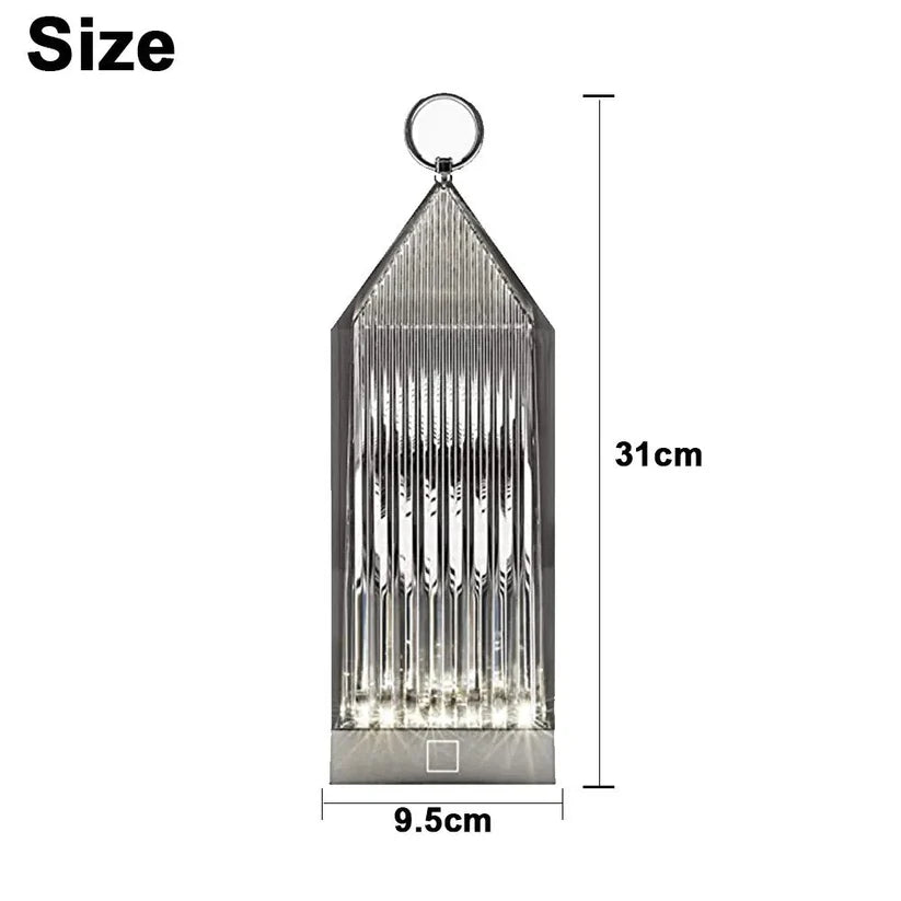 Graceful Luxury Acrylic Crystal Lantern- Purple