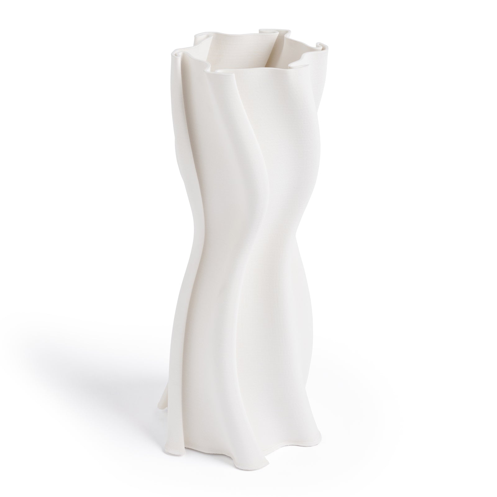 Graceful Silhouette White Ceramic Vase - 45cms