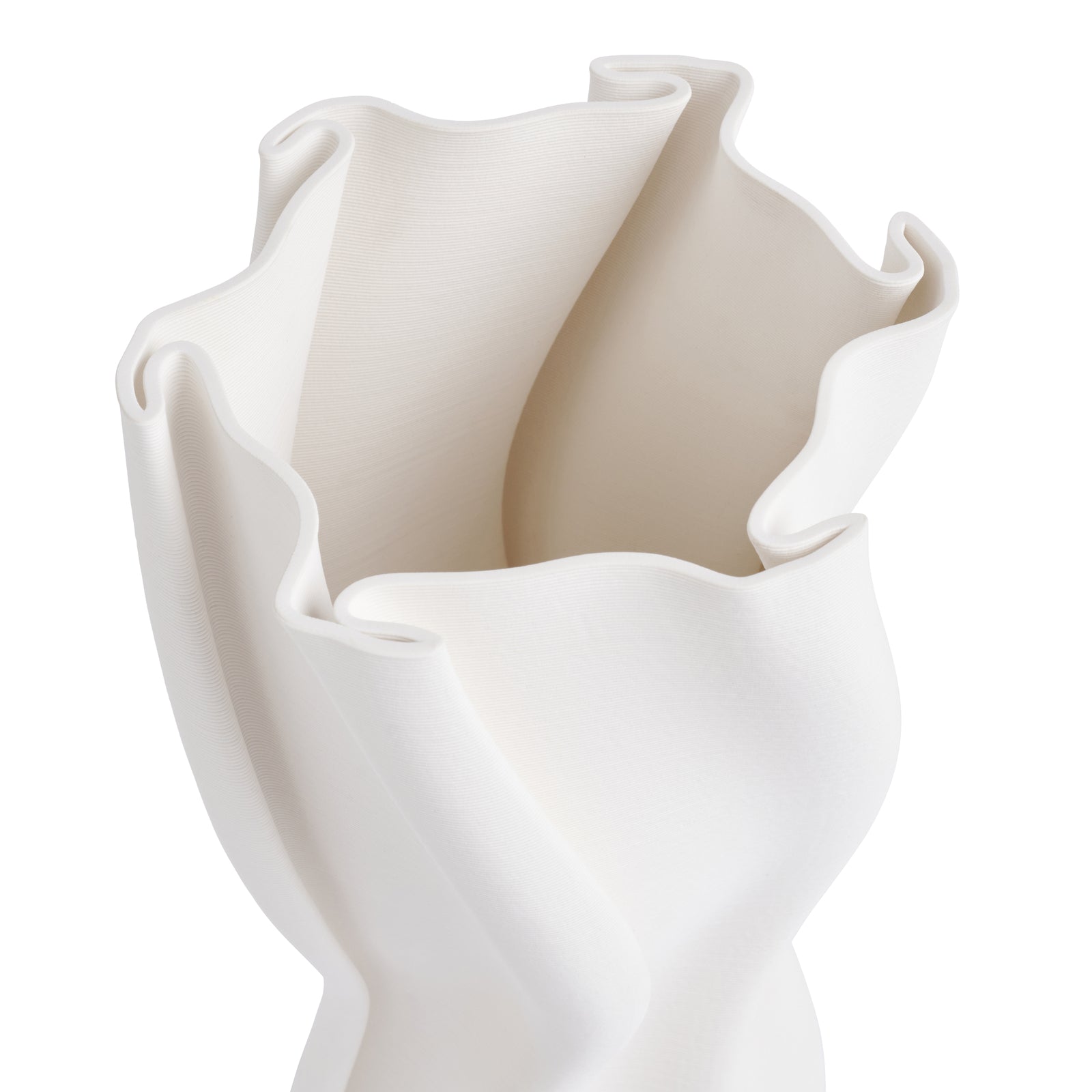 Graceful Silhouette White Ceramic Vase - 45cms