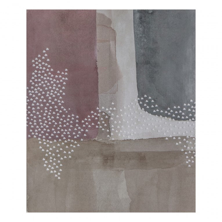 Graceful Texture Blush Cubic Art on Canvas