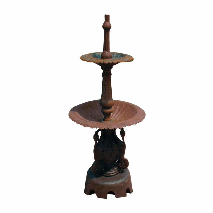 Graceful Water Fountain 2 Tier Crane - Rust
