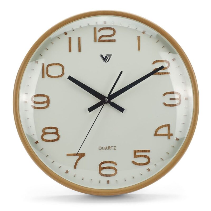 Grain Pattern Frame Round Wall Clock 40cms