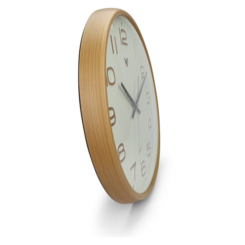 Grain Pattern Frame Round Wall Clock 40cms