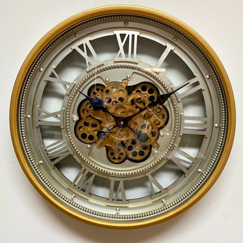 Grandeur Gears Metal Wall Clock 60cms