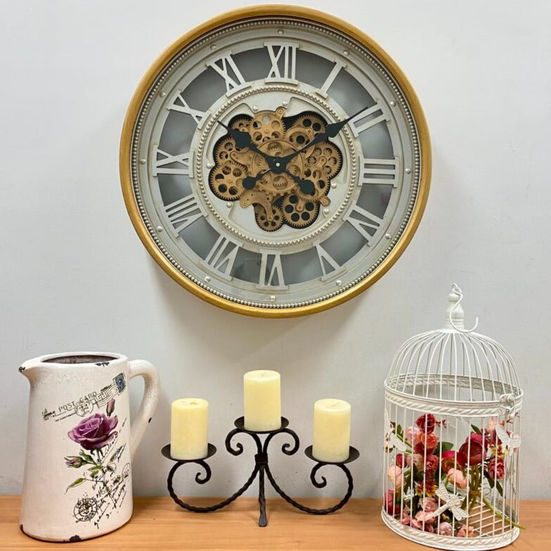 Grandeur Gears Metal Wall Clock 60cms
