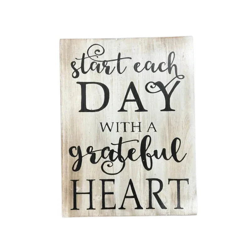 Grateful Heart Wall Art - 30x3x40cms