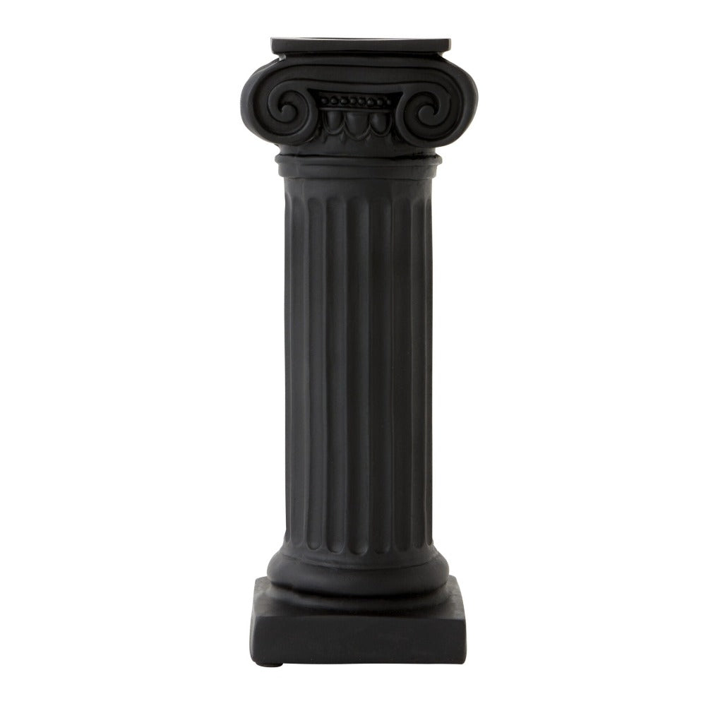 Greek Column Pillars Candle Holder - Tall Black