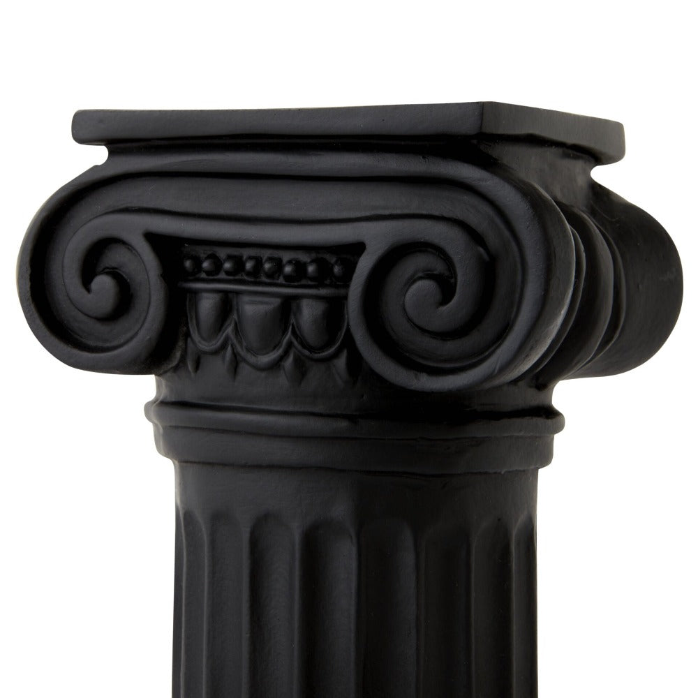 Greek Column Pillars Candle Holder - Tall Black