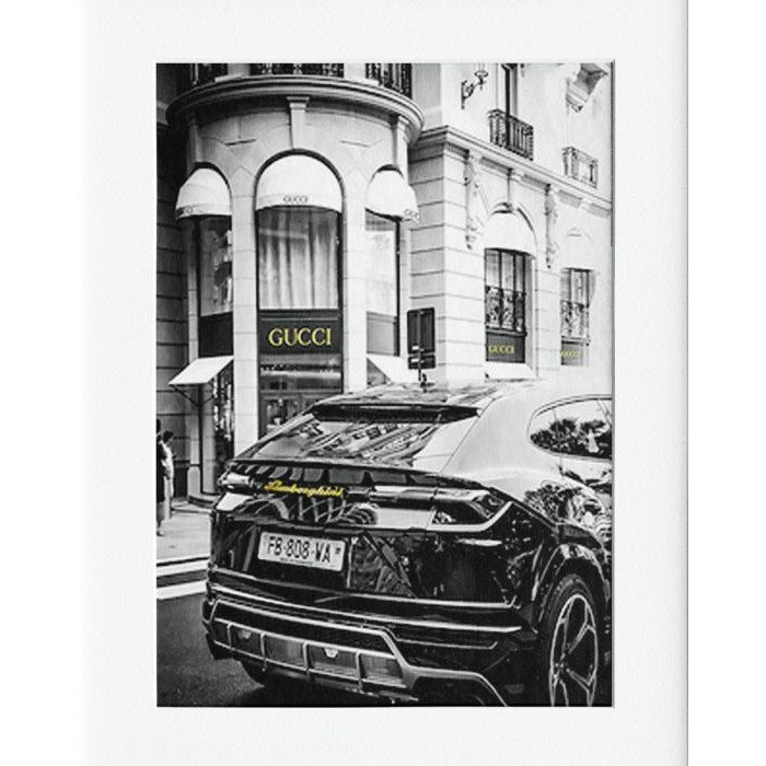 Gucci Lambo Mounted Print Wall Decor - 40x50cms