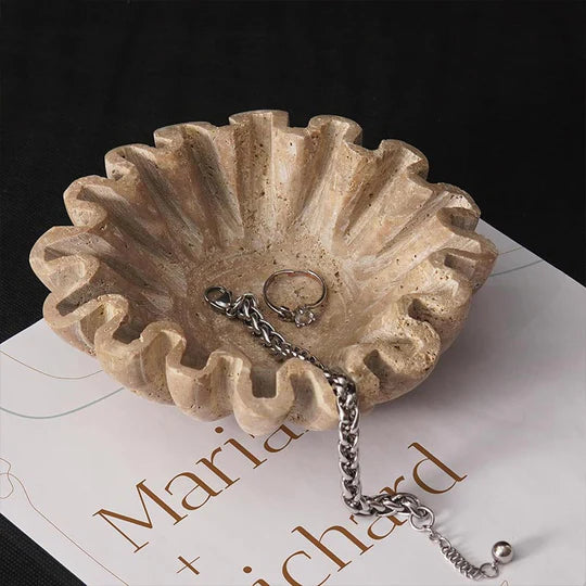 Elegant Wave-Edged Ruffle Fruit Bowl - 15cms