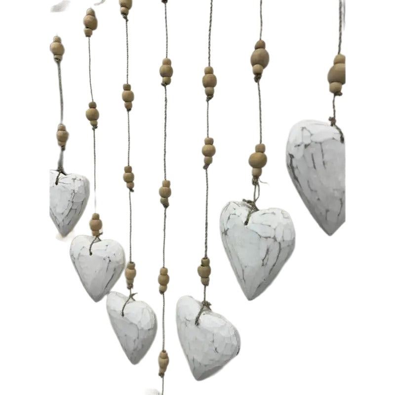 Handcrafted Hanging Hearts Mobile - 35x3x77cms