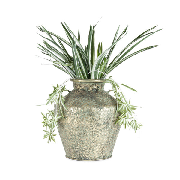 Hammered Urn-Antique Gold Plant Pot - 30x36cms