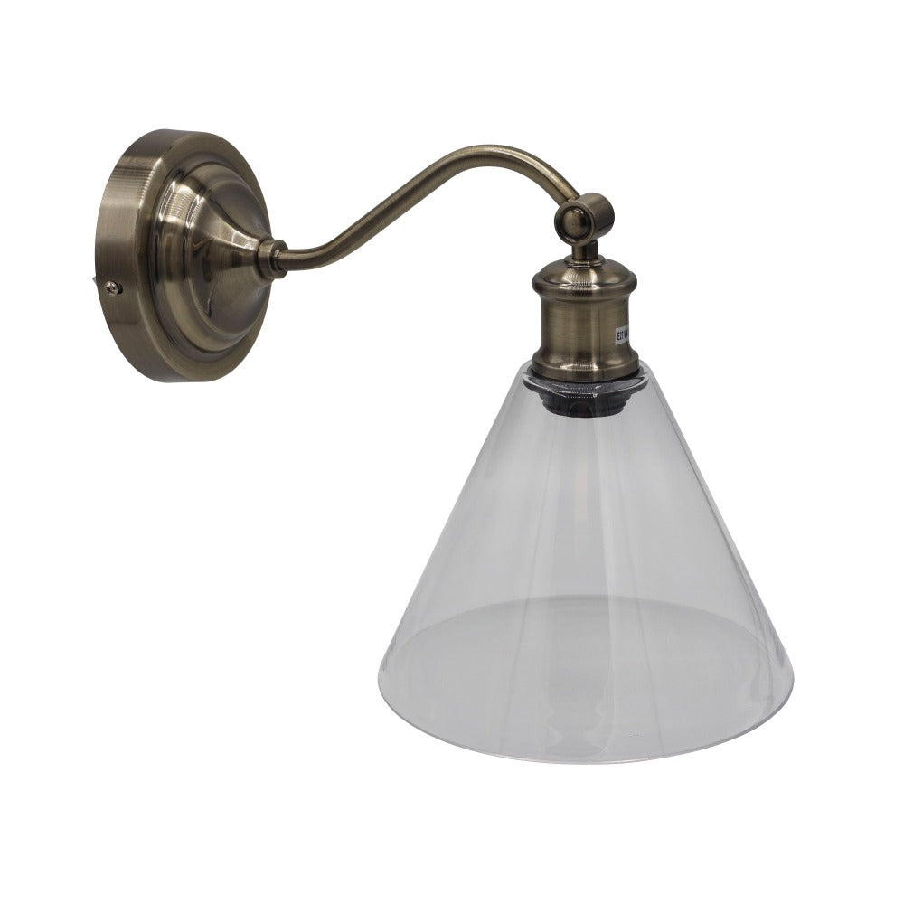 Hamptons Style Glass Wall Light (Available in 3 Colors)