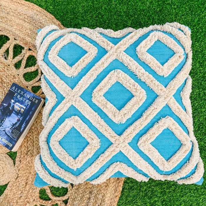 Hand Tufted Boho Cotton Cushion Cover 50 x 50cms (Available in 3 Colors)