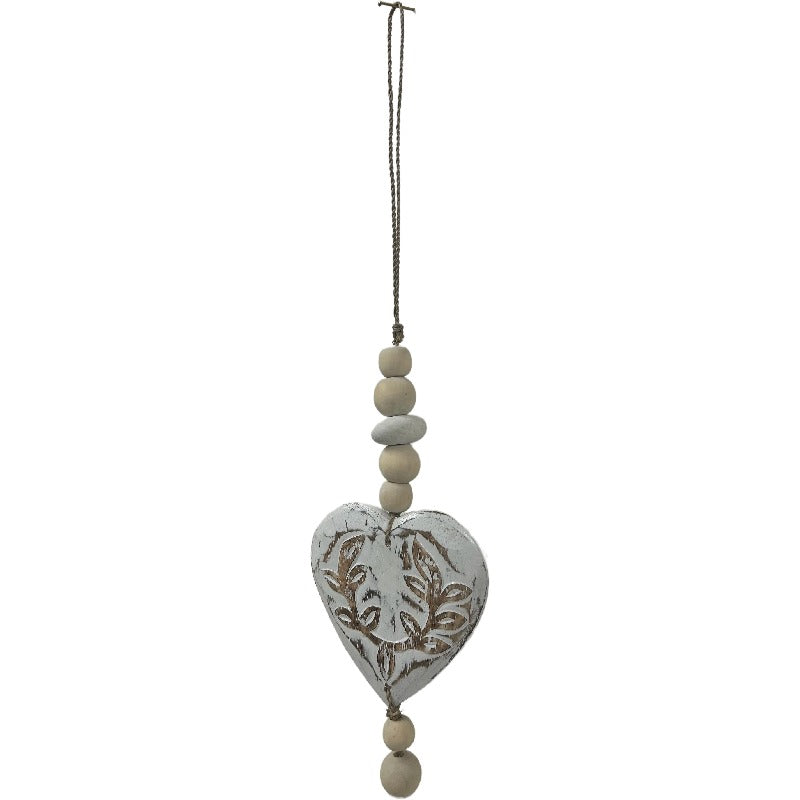 Handcrafted 3 Hearts with Beads Tassel Mobile