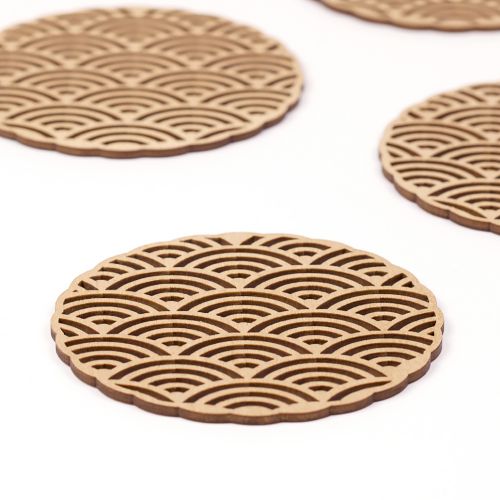 Handcrafted Arches Designer Birch Plywood Coasters - 10 x 10cms