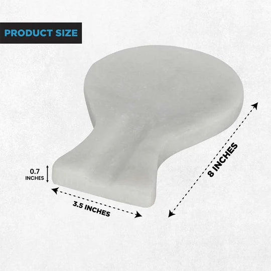 Handcrafted Artisan Marble Spoon Rest - White