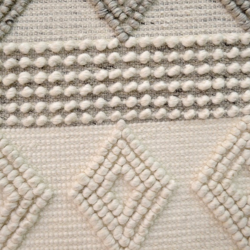 Handcrafted Artistry Woolen Wall Art - Ivory & Grey