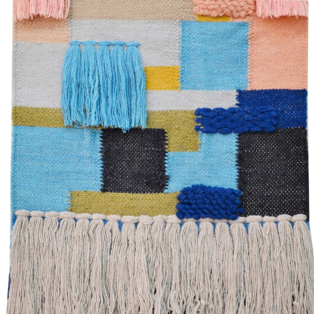 Handcrafted Artistry Woolen Wall Art - Multicolor