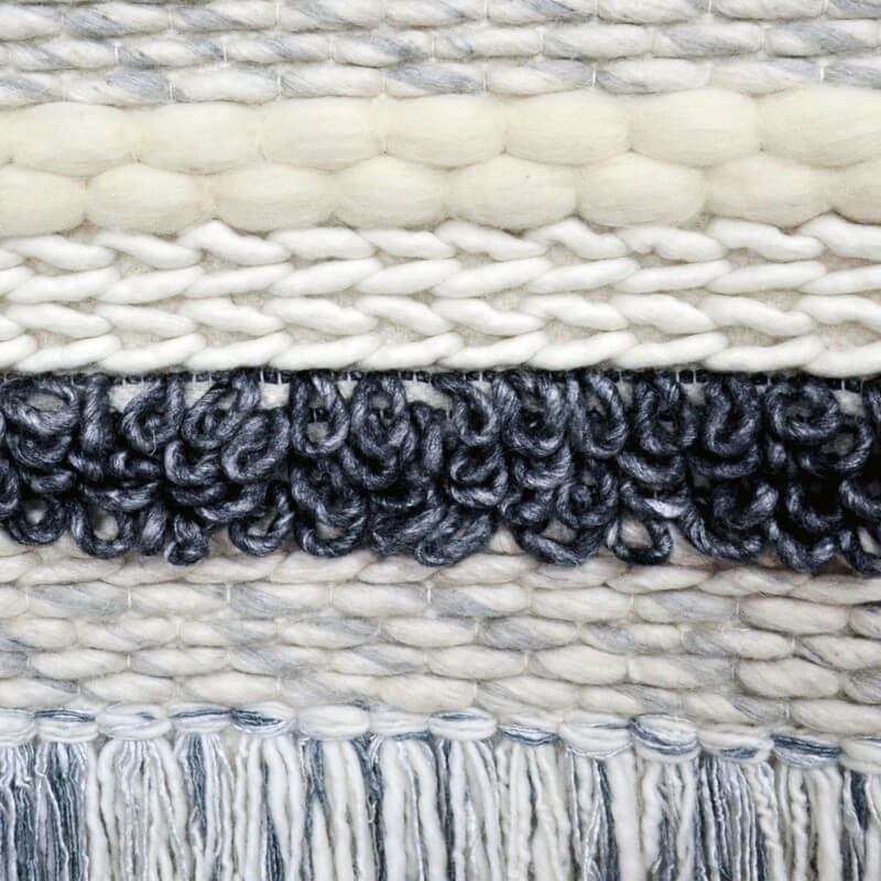 Handcrafted Artistry Woolen Wall Art - Black & Navy