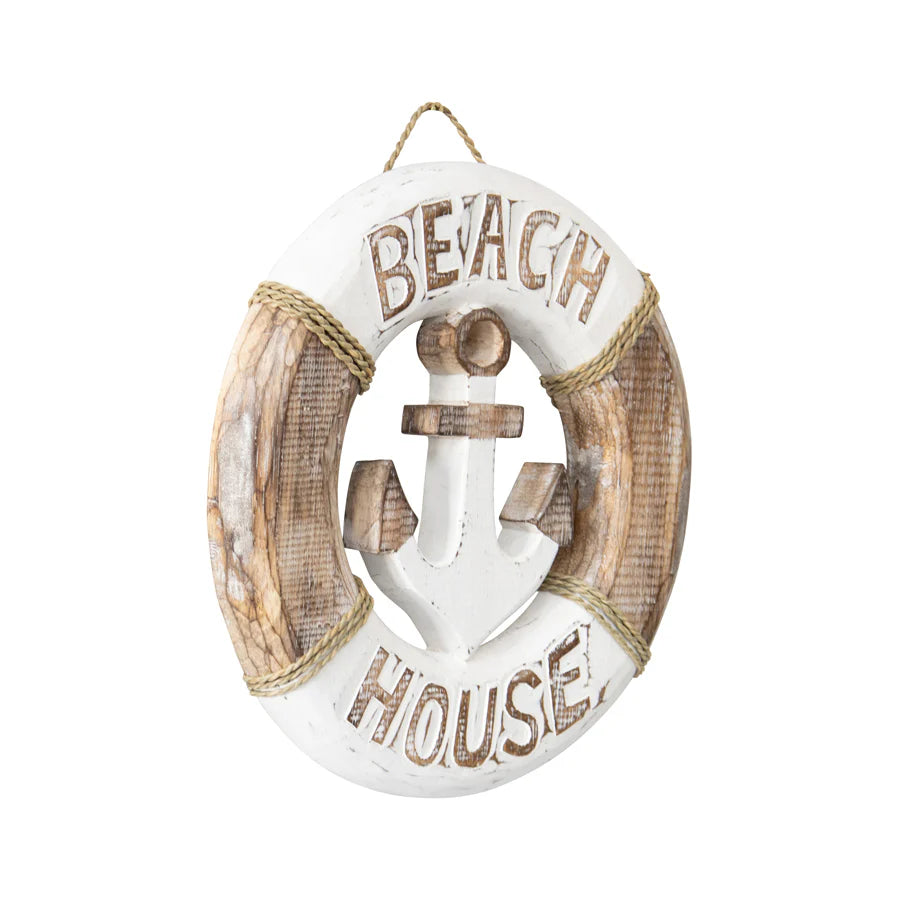 Handcrafted Beach House Anchor Wallart - 30x3cms