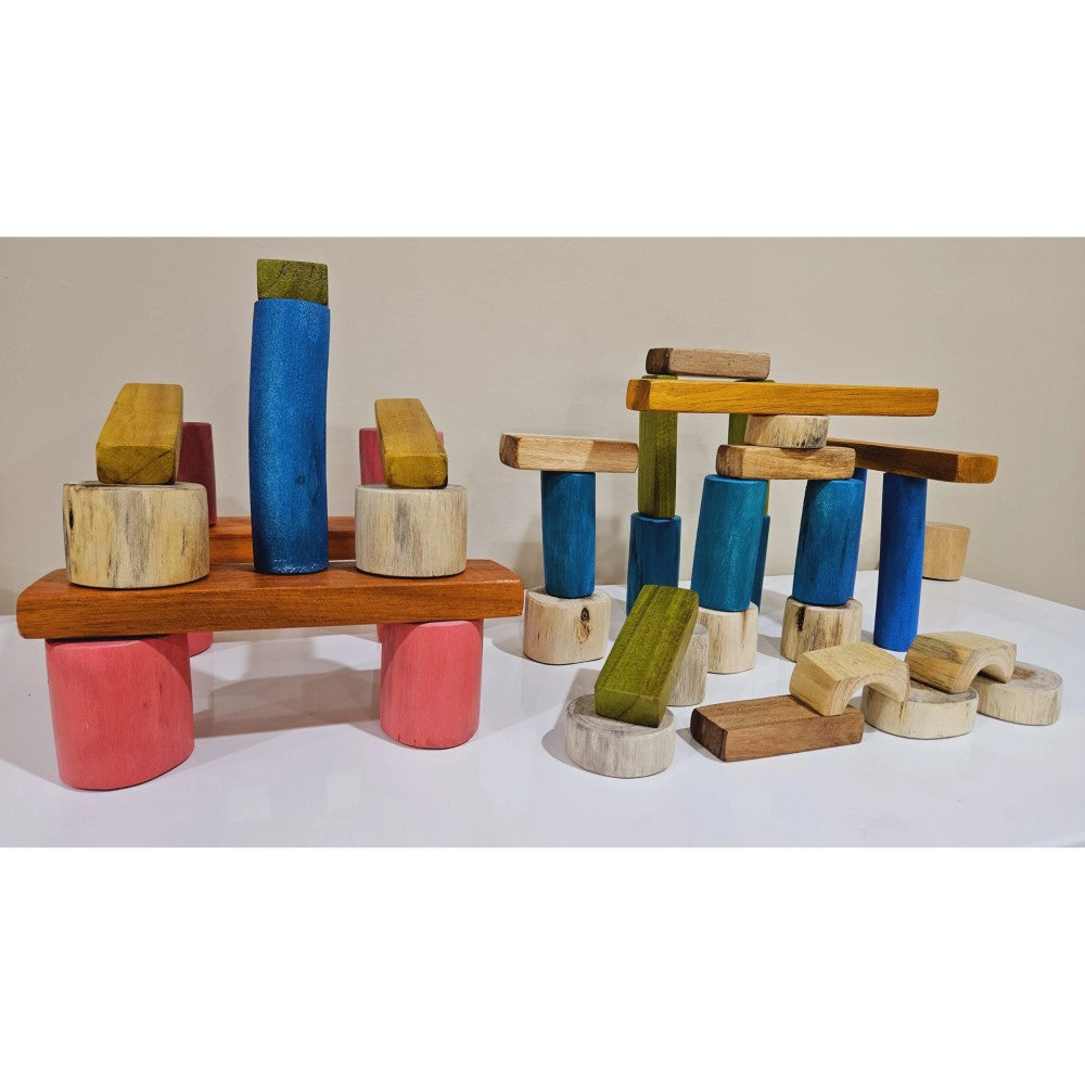 Handcrafted Colorful Tree blocks