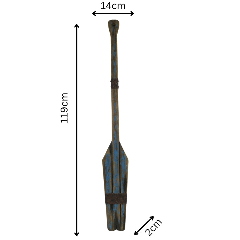 Handcrafted Decorative Paddle Wall Art - 14x2x119cms
