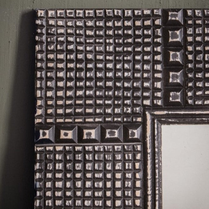 Handcrafted Designer Carved Wooden Wall Mirror