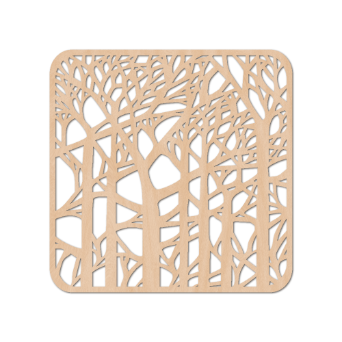 Handcrafted Forest Designer Birch Plywood Coasters - 10 x 10cms
