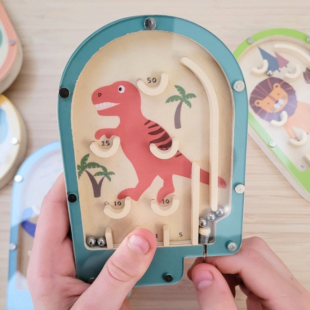 Handcrafted Fun - Wooden Pinball Games - Set of 6