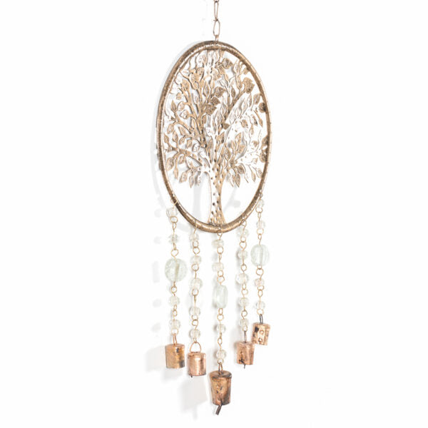 Handcrafted Hanging Tree of Life Beads & Bells Wind Chime