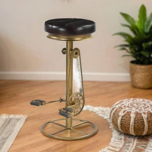 Handcrafted Industrial Chic Bicycle Stool