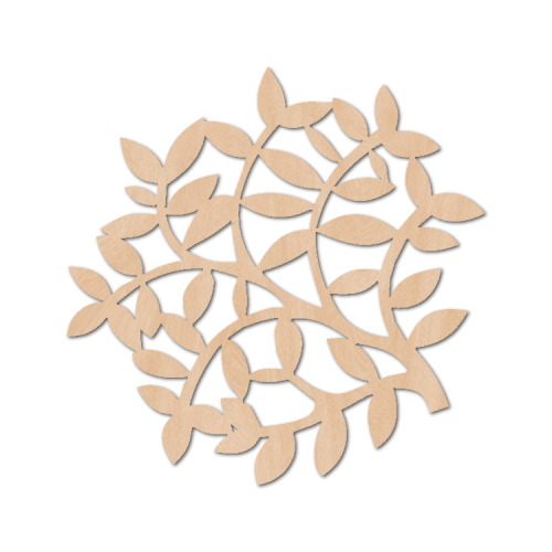 Handcrafted Leaf Designer Birch Plywood Coasters - 10 x 10cms