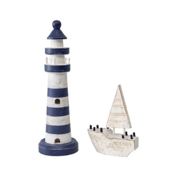 Handcrafted Lighthouse with Jut 13x10cms