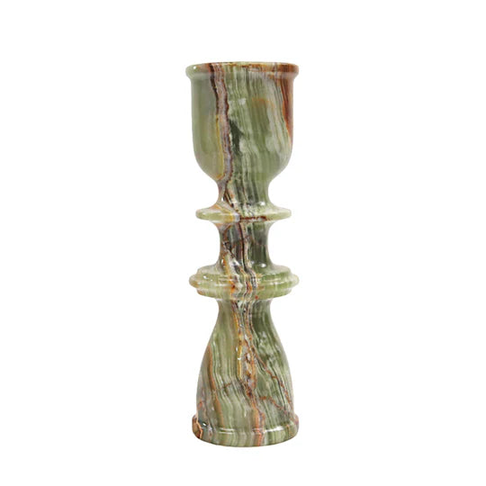Handcrafted Marble Candle Holder - Green