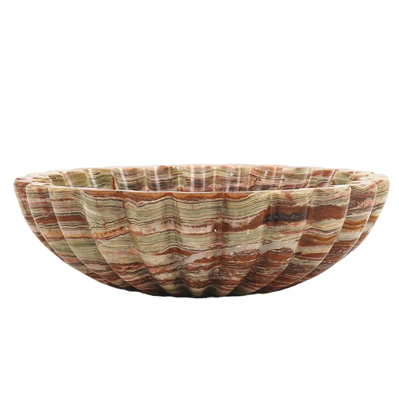 Handcrafted Marble Designer Fruit Bowl (Available in 2 Colors)
