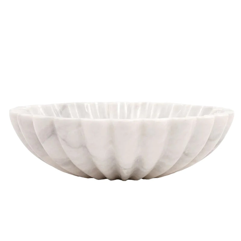 Handcrafted Marble Designer Fruit Bowl (Available in 2 Colors)