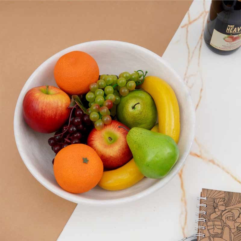 Handcrafted Marble Fruit Bowl (Available in 2 Colors)