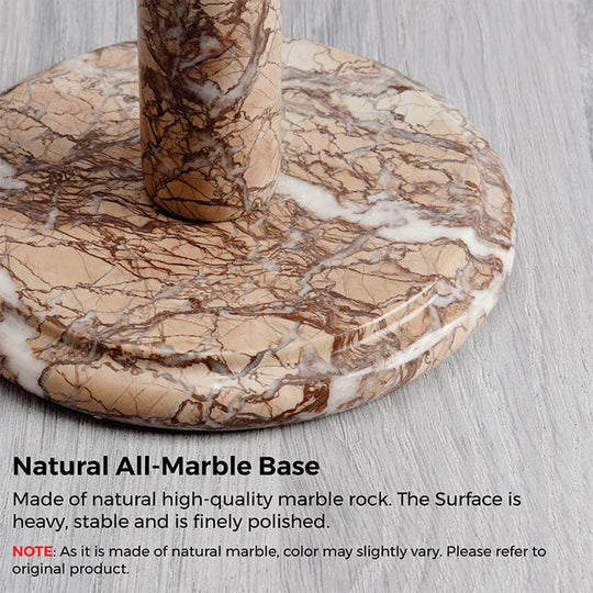 Handcrafted Marble Paper Towel Holder - Grey